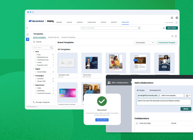 MediaValet Templating, powered by Marq