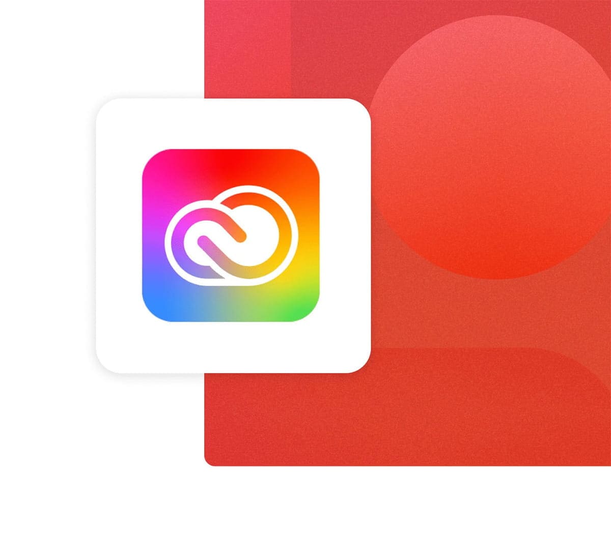 Adobe CC logo on a red background