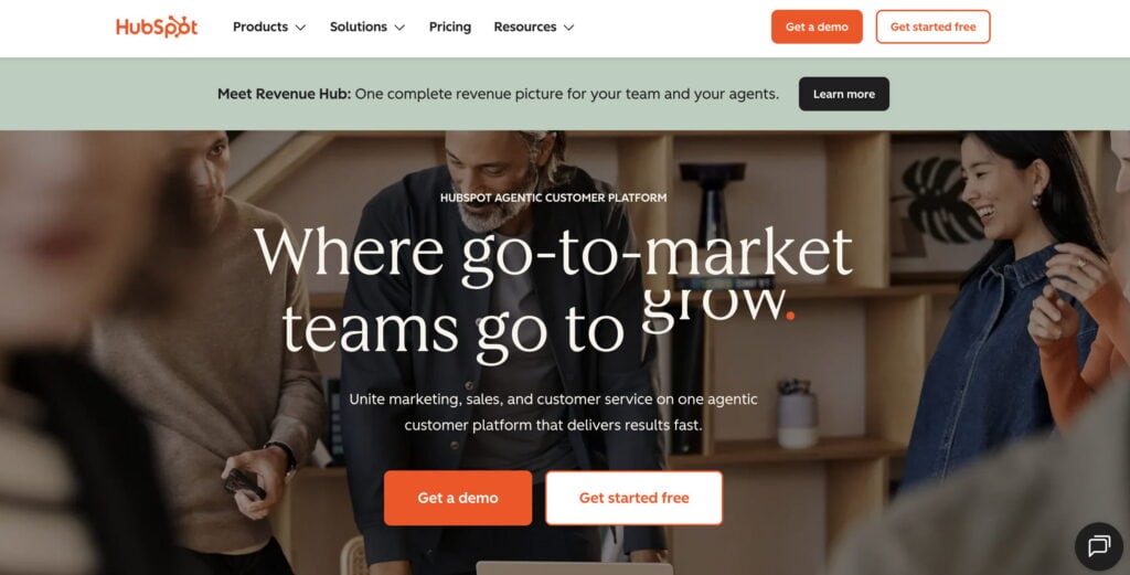 Hubspot CMS home Screen