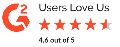 G2 Badge Users Love Us 4.6 out of 5
