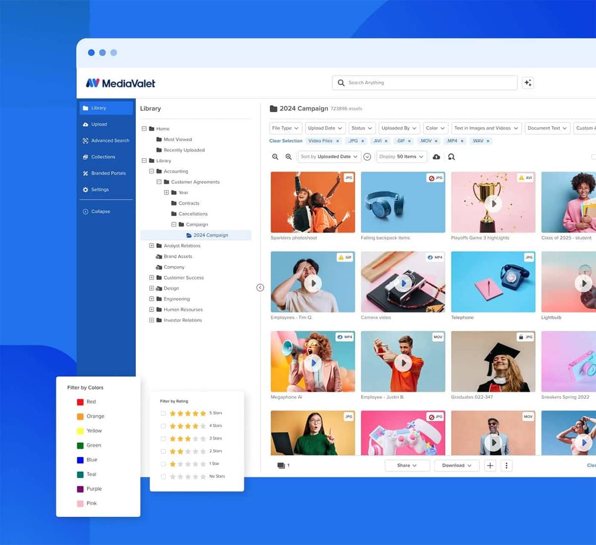 MediaValet new interface showing browse screen