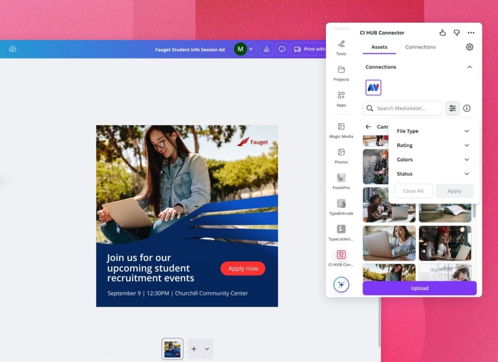 MediaValet Canva Integration