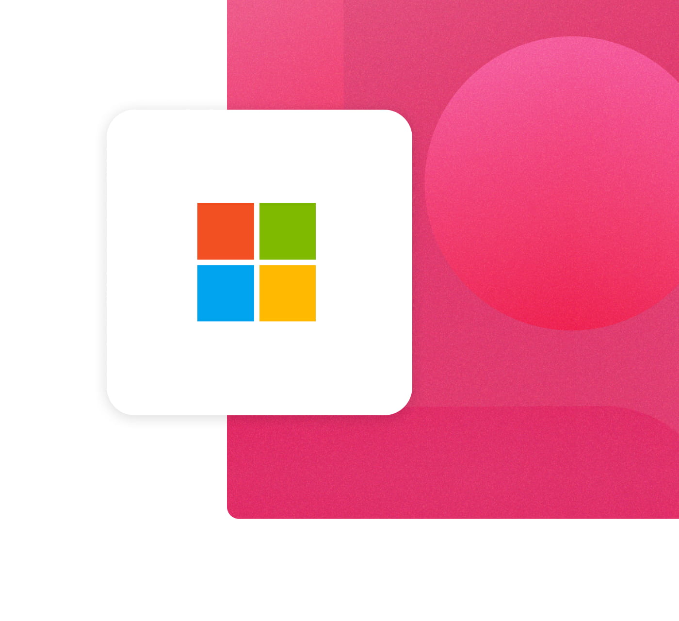 Microsoft 365 logo on red background