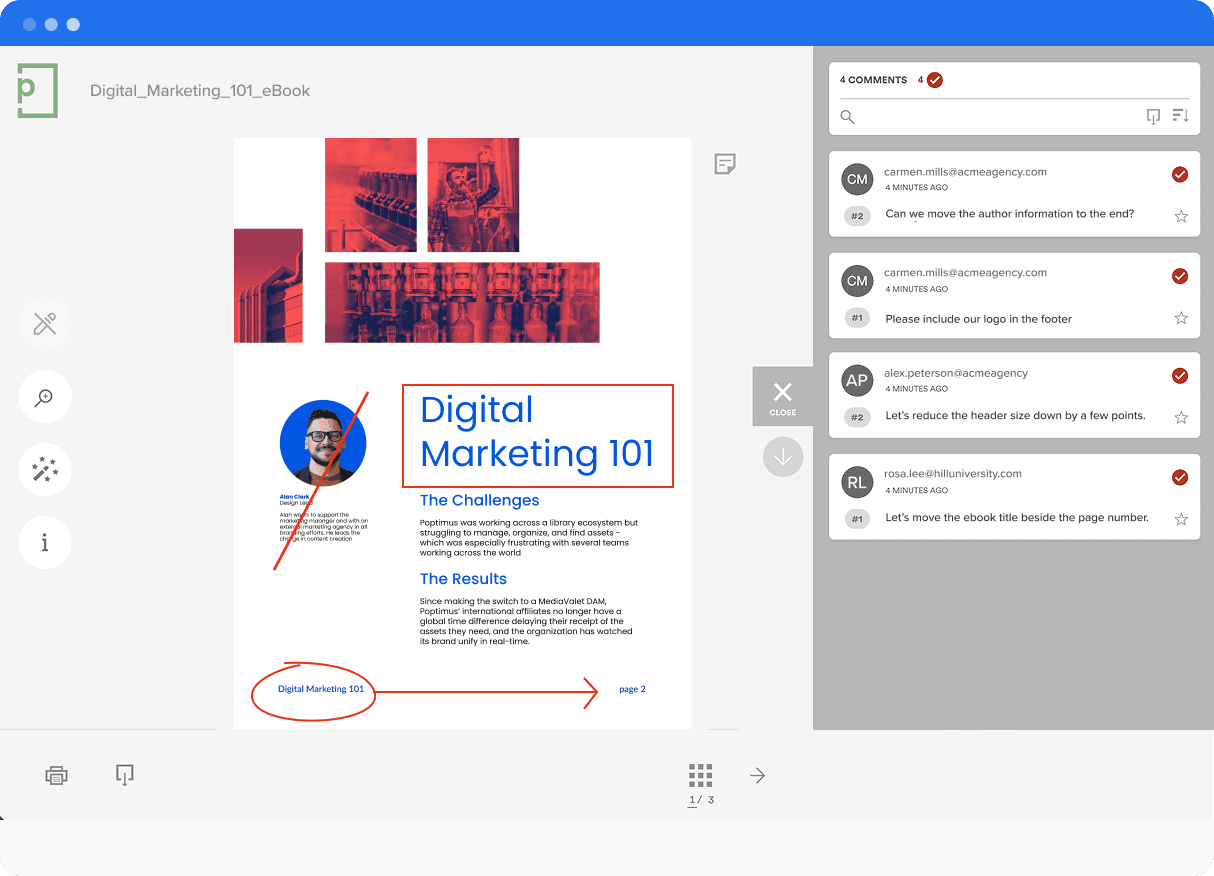 Pageproof Integration Proofing Comments