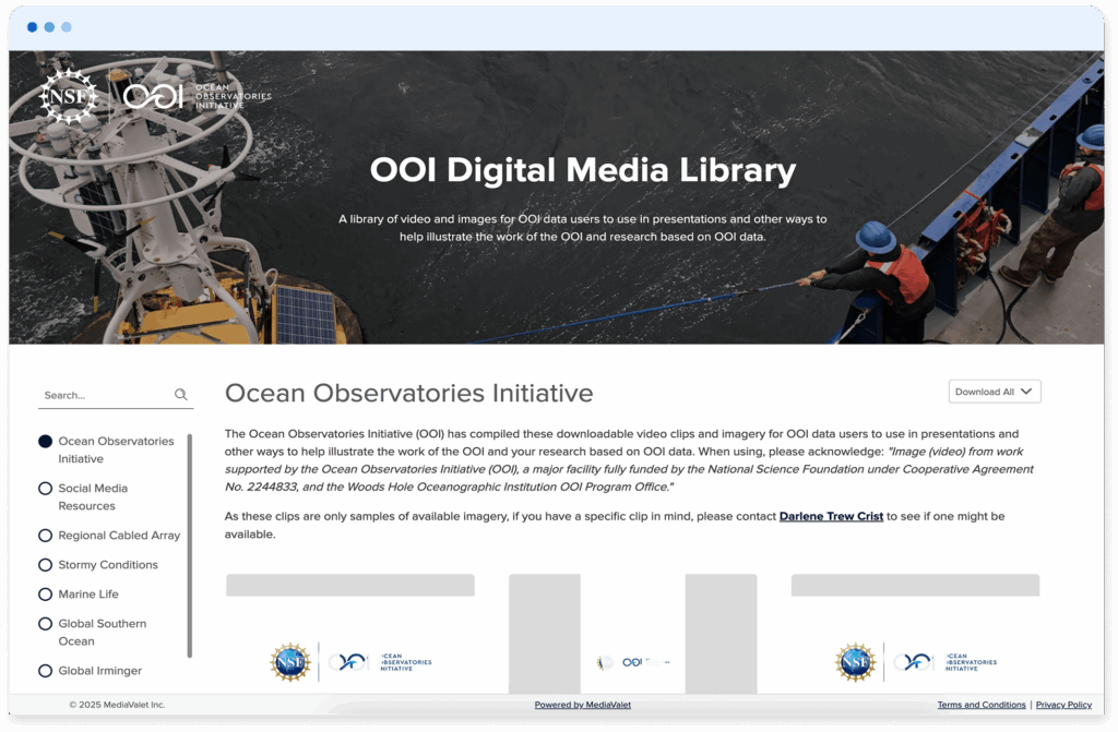 WHOI MediaValet Brand Portals