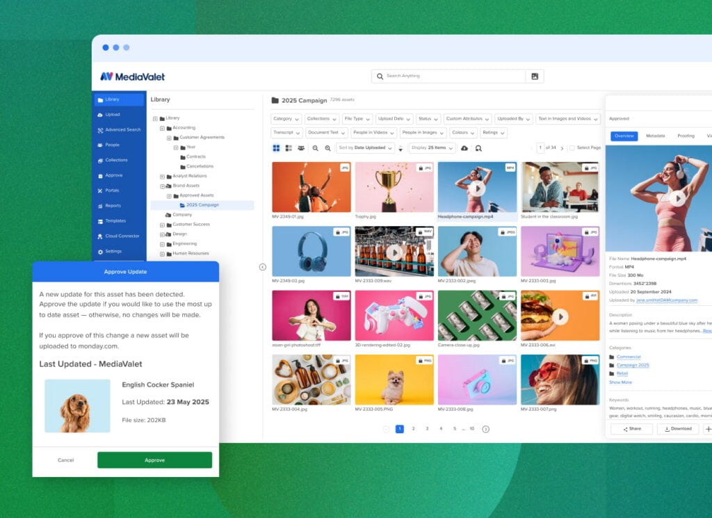 Screenshot of MediaValet software browse all