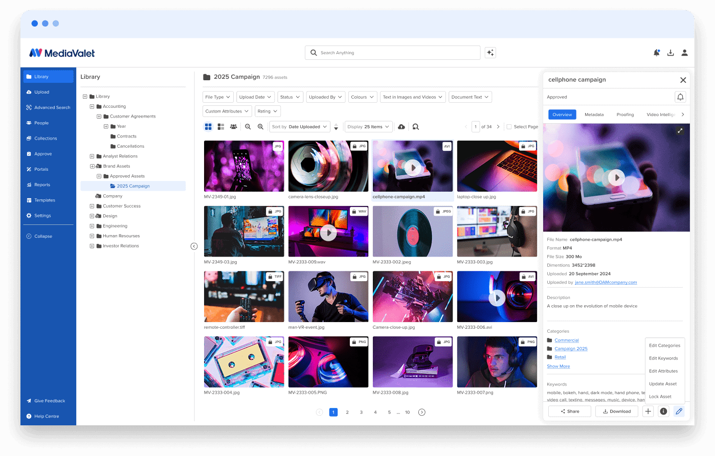 agency asset panel opened