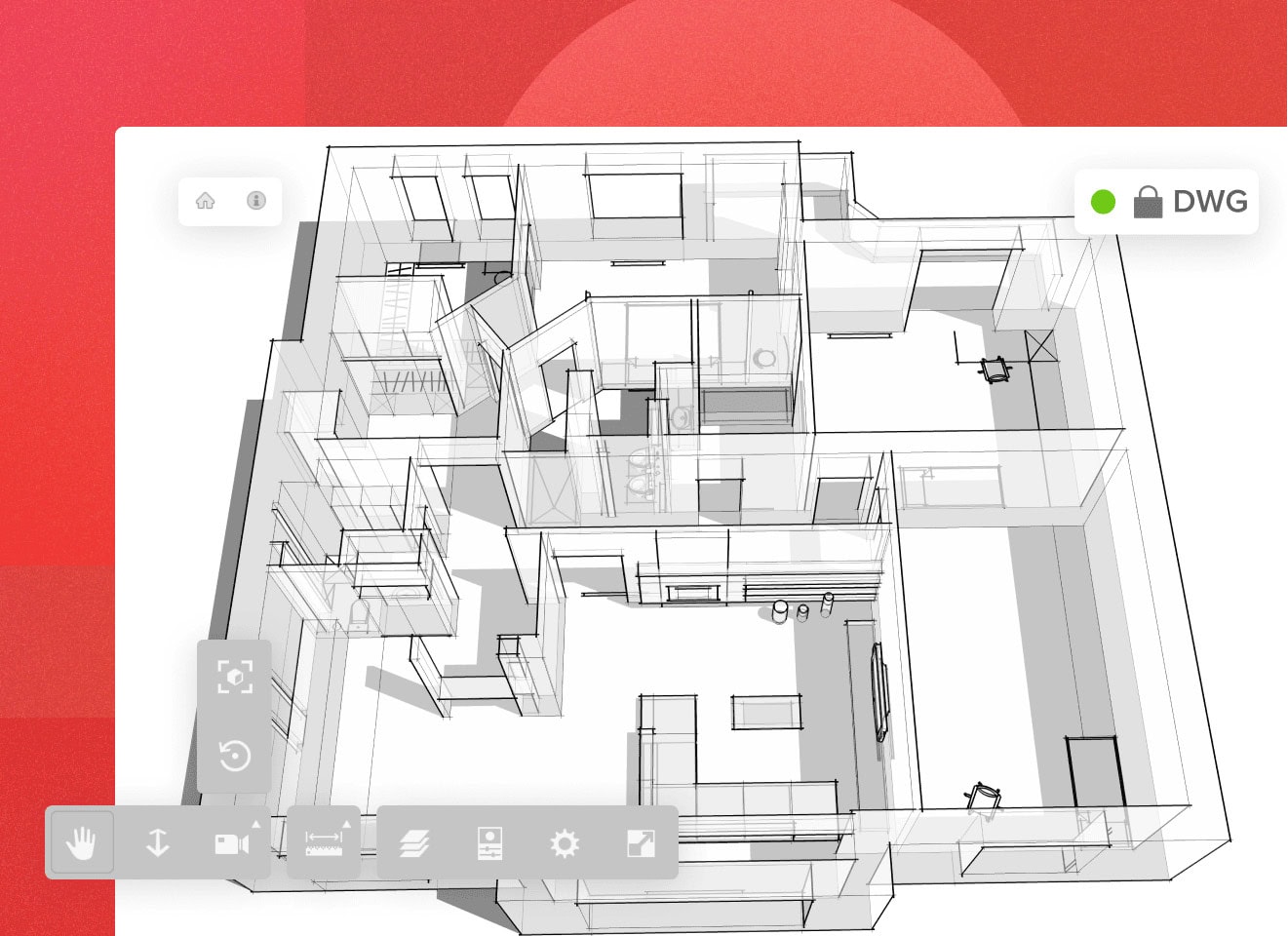 Architectural floor plan DWG file