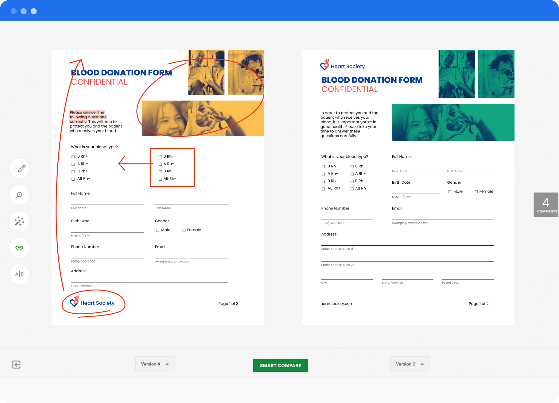 MediaValet Proofing before and after