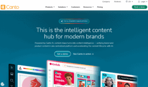 Canto website homepage