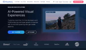 Cloudinary website homepage